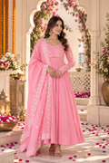 Chikankari Jacket Style Anarkali Suit Set