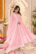 Beautiful Chikankari Fabric Anarkali Dress